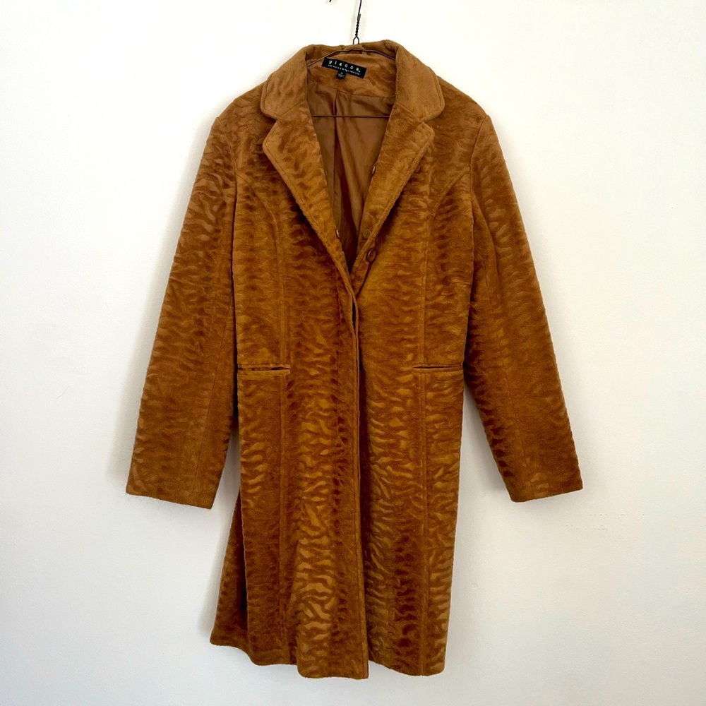 Vintage camel colored textured coat